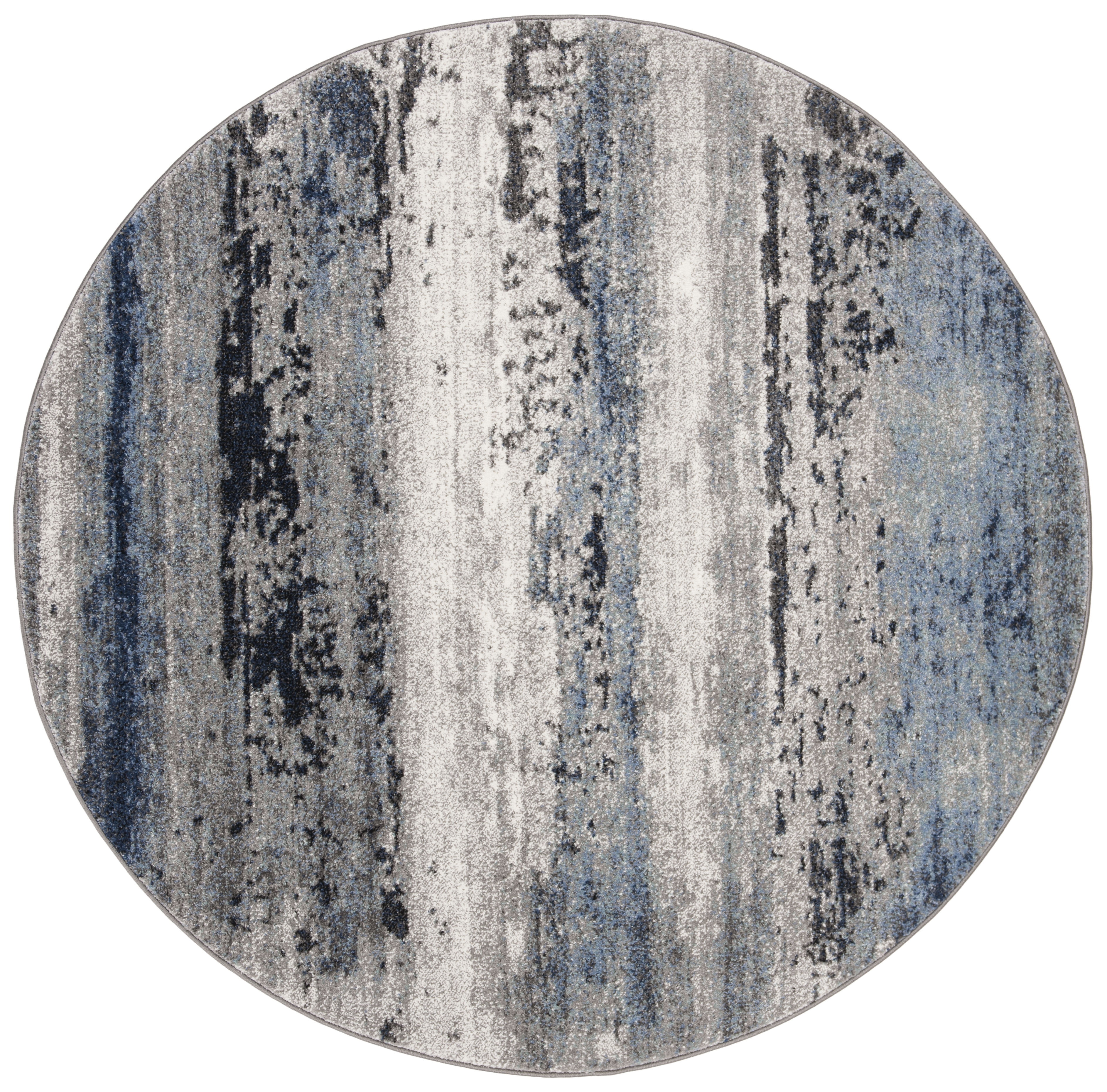 Safavieh Galaxy Jacques Abstract Area Rug, Gray/Ivory, 5'3" x 5'3" Round