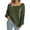 Army Green, variant on Defitshape Women's Cable Knit Sweater Long Sleeve Fall Top Boat Neck Soft Button Bishop Sleeve Spring Elegant Winter Thick Loose Fit Knitwear Knitted Pullover Sweater Black Medium