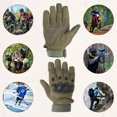 thumbnail image 6 of Uxcell Motorcycle Gloves Outdoor Full Finger Gloves Touch Screen Breathable Workout Gloves Green, L, 6 of 7