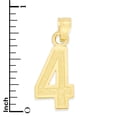 thumbnail image 5 of 10k Solid Gold Number Four Pendant for Necklace, #4 Gold Charm Jewelry for Athletes, Sports Gifts for Him and Her, 5 of 6