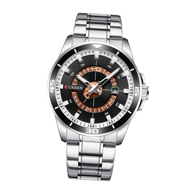 Men Watches Reloj de cuarzo analógico a prueba de agua Reloj de pulsera de negocios con banda d CURREN Mirar