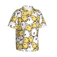 thumbnail image 2 of Hawaiian Shirt For Men, Classic Cartoon Cute Chicken Mens Button Down Short Sleeve Shirt, Summer Beach Shirts For Men, 2 of 2