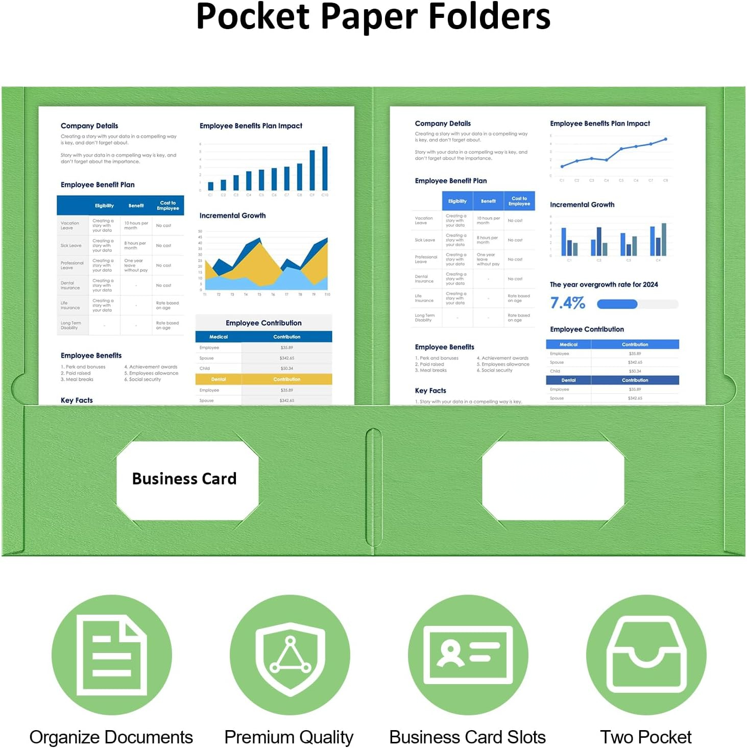 SUMMIT -  Two Pocket Folders, 100 Pack 2 Pocket Folders Fit Letter Size Paper, Pastel Paper File Folders with Pockets for School Office Home Business, Assorted 5 Colors