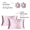 thumbnail image 2 of YANIBEST Satin Pillowcase for Hair and Skin Care 2 Pack Silk Pillowcase with Satin Scrunchies King Size Pillow Cases Set of 2 -Satin Cooling Pillow Covers with Hidden Zipper Floral Print, 2 of 5