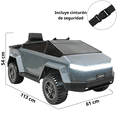 thumbnail image 4 of Montable Eléctrico para Niños Cyber Model Truck con Luces y Sonido Batería 12v Control Remoto Bluetooth - Gris, 4 of 7