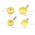 thumbnail image 7 of Kokiya 4 Pieces 1/6 Dollhouse Cooking Pot Mini Cookware Model for BJD Dolls Kitchen yellow, 7 of 7