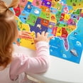 thumbnail image 3 of Rompecabezas GWXWU con el mapa de EE. UU., 200 piezas, para niños de 6 a 8 y 8 años, 3 of 7