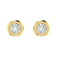thumbnail image 3 of 14K Yellow Gold Bezel Set Ladies Diamond Stud Earrings (1/4 Carat) (SI1-SI2 Clarity), 3 of 5
