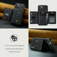 thumbnail image 4 of For Iphone 15 Plus Dg.Ming M2 Series 3-Fold Card Bag Wallet Leather Phone, iPhone 12 Pro Max, 4 of 7