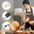 thumbnail image 3 of Cincel para tallar madera Uxcell, herramienta profesional de carpintería de mano de 32 mm con extremo de acero para cuchillado, tallado detallado, manualidades de bricolaje, negro/plata, 3 of 6