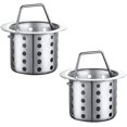 thumbnail image 1 of Coladores de fregadero de cocina, coladores de fregadero de cocina de 2 piezas, colador de desagüe de cocina, colador de fregadero de cocina, colador de desagüe, para lavabo de baño, parada de bañeras Feliz Sencillez, 1 of 5