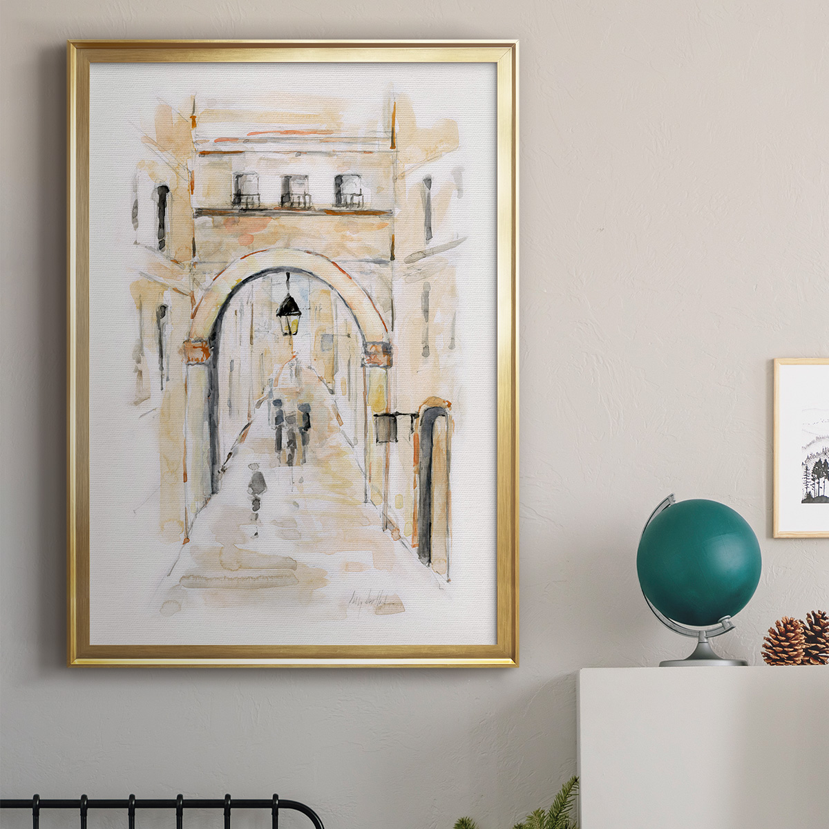 Venice Market Day I Classic Wall Art, Premium Framed Print, Vintage Market Scene - Ready to Hang