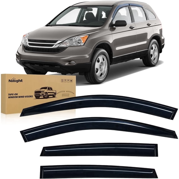 Nilight Window Rain Guards for Honda CRV 2007-2011, Out-Channel Window Visors Vent Wind Deflectors-4PCS