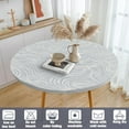 thumbnail image 6 of Elastic Round Tablecloth Fitted Washable Fitted Table Cover for Indoor and Outdoor Dining Table Cloth Protector,45"- 54", 6 of 6
