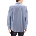 thumbnail image 2 of Men's Slim Fit Long Sleeve Button Down Collar Patterned Classic Dress Shirt (Blue ST 12, XL), 2 of 3