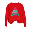 thumbnail image 5 of Lorytime Crewneck Sweatshirts Women Christmas Tree Print Shirt Long Sleeve Pullover Loose Tops for Festive, 5 of 6