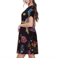 thumbnail image 2 of Disketp Humming Bird para Vestido de Manga Corta para Mujeres, Vestidos de Verano para Mujeres, Casual y Holgado para la Playa, 2 of 6