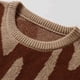 thumbnail image 4 of Ceisia Men's Abstract Jacquard Crew Neck Sweater for Retro Streetwear & Casual Wear Khaki XXL Gifts, 4 of 4