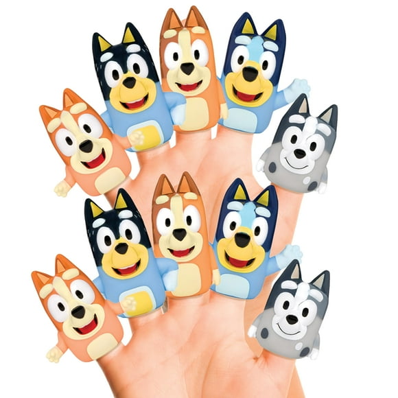 Marionetas de baño Ginsey Bluey, 10 piezas educativas