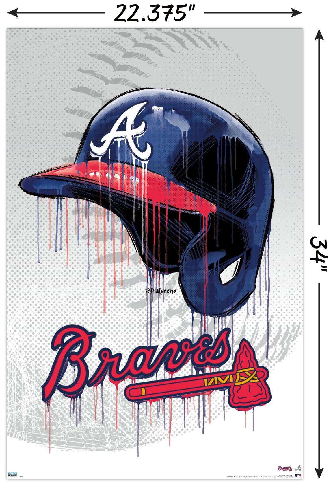 Trends International Atlanta Braves-Logo Clip Bundle Wall Poster 22.375 x  34 Multi Home & Kitchen Sports & Outdoors Artwork originsofwhiskey.com