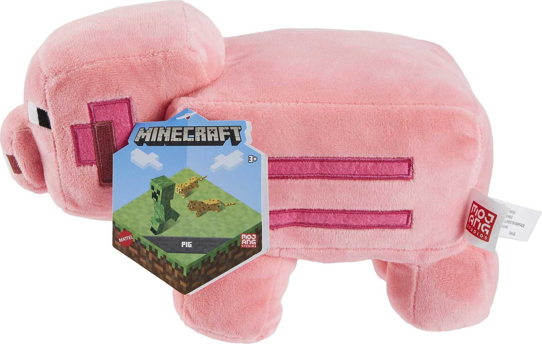 Minecraft Basic Plush Pig Stuffed Animal, Soft Doll Inspired by