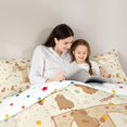 thumbnail image 5 of Manfei Lovely Capybara Pattern 7 Pieces Full Size Bedding Sets,Cartoon Initial T Full Size Bed in a Bag,Yellow,Polkadot Reversible, 5 of 7