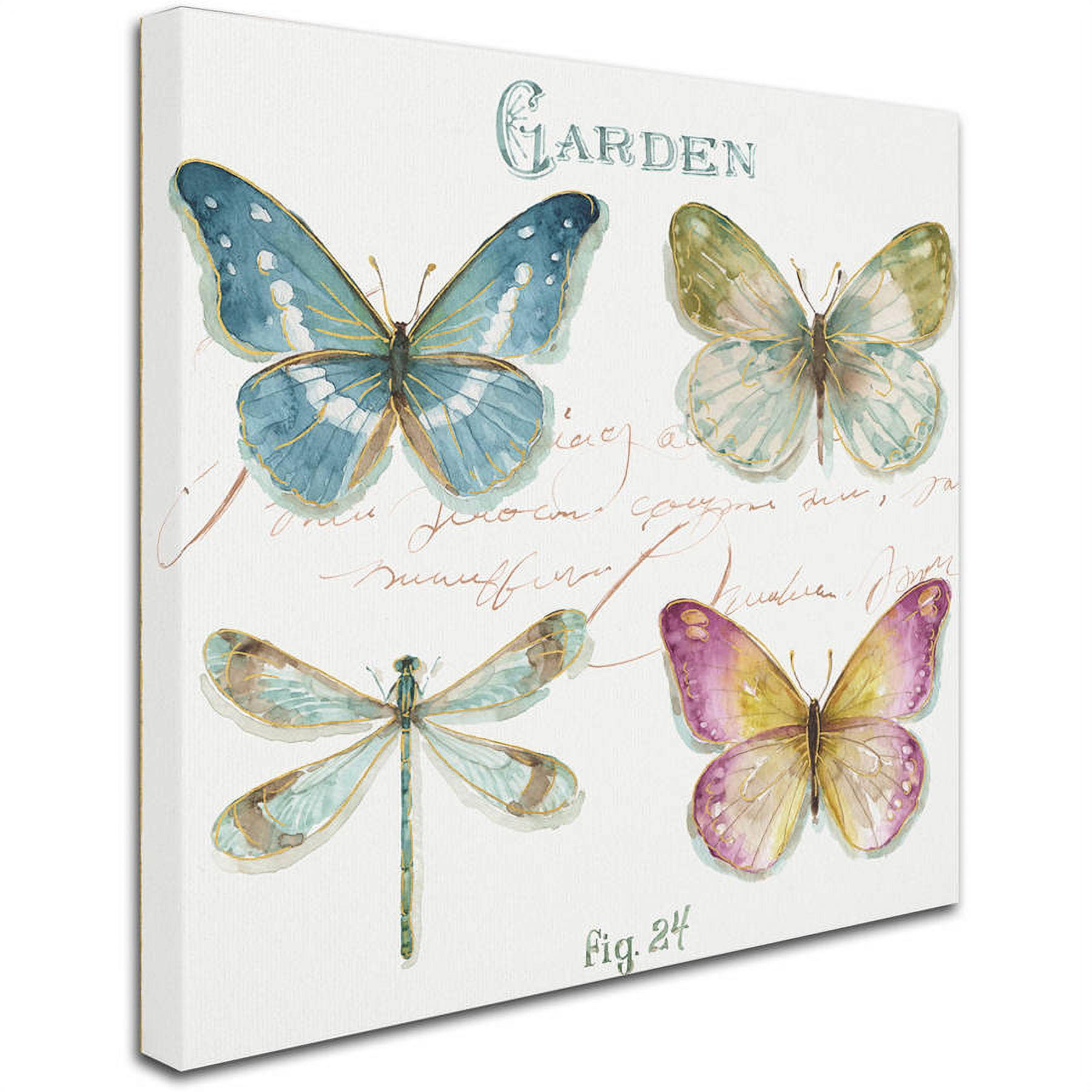 Trademark Fine Art "Rainbow Seeds Butterflies IV" Canvas Art by Lisa Audit