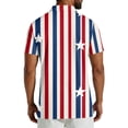 thumbnail image 2 of Men's USA 250th Anniversary Patriotic Stars Polo Shirt American Flag Style Casual Short Sleeve America 250 Merchandise, 2 of 6