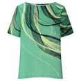 thumbnail image 1 of Birdeem T-Shirt Ample Décontracté pour Femmes à Imprimé, Col Rond, Manches Courtes, Chandail à Enfiler, 1 of 6