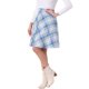 thumbnail image 4 of Falda A Línea de Mujer INSPIRE CHIC con Cintura Elástica, Largo a la Rodilla, S Azul Beige, 4 of 6