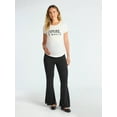 thumbnail image 2 of Time and Tru Women’s Maternity Graphic Tee with Short Sleeves, Sizes S-XXL, 2 of 5