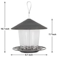 thumbnail image 2 of Bird Feeders for Outside, Panorama Bird Feeder, Wild Bird Seed for Outside Feeders, Gazebo Bird Feeder for Garden Yard Decoration (Gray), 2 of 10