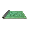 thumbnail image 2 of Ahgly Company Indoor Square Abstract Turquoise Blue Modern Area Rugs, 4' Square, 2 of 4