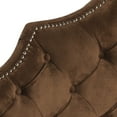 thumbnail image 3 of SAFAVIEH Arebelle Rustic Glam Tufted Headboard with Nail Heads, King, Chocolate, 3 of 4