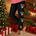 thumbnail image 2 of QATAINLAV Christmas Leggings for Women High Waisted Wine Glass Tights Xmas Graphic Printed Yoga Pants, Yellow, XXL, 2 of 5
