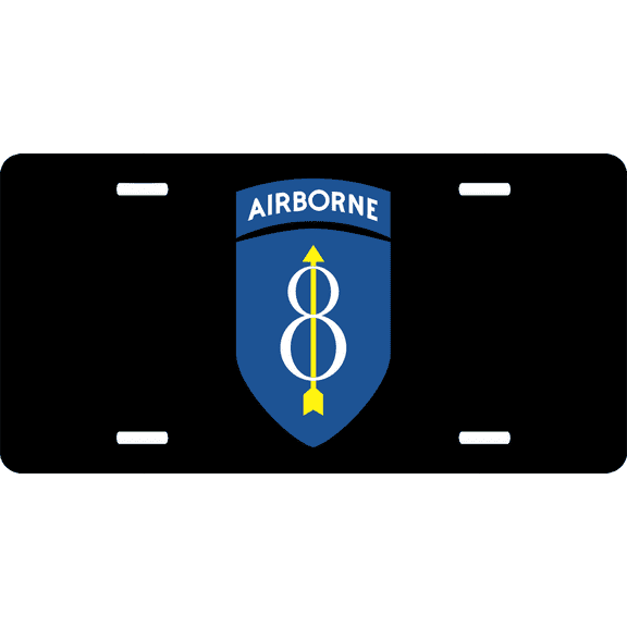 U.S. Army 8th Infantry With Airborne Tab License Plate
