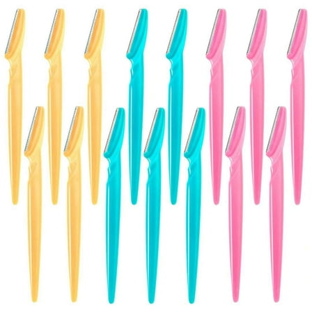 15Pcs Eyebrow Razors Multipurpose Exfoliating Dermaplaning Tool Face Razor and Eyebrow Shaper For Women Man With Precision Cover