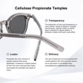 thumbnail image 4 of Gafas de Sol SOJOS Retro Cuadradas SJ2316 UV400 Cristal Gris, 4 of 5