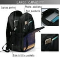 thumbnail image 4 of Fotbe Gold Black Glitter Mochila con Estampado y Puerto USB para Hombre y Mujer, Mochila Antirrobo, Mochila de Viaje, Mochila Escolar, Mochila Universitaria, 4 of 7