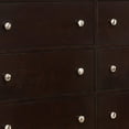 thumbnail image 2 of Benzara BM296653 56 in. Con Wide Dresser of 6 Drawers with Silver Knobs, Cappuccino Brown & Silver, 2 of 5