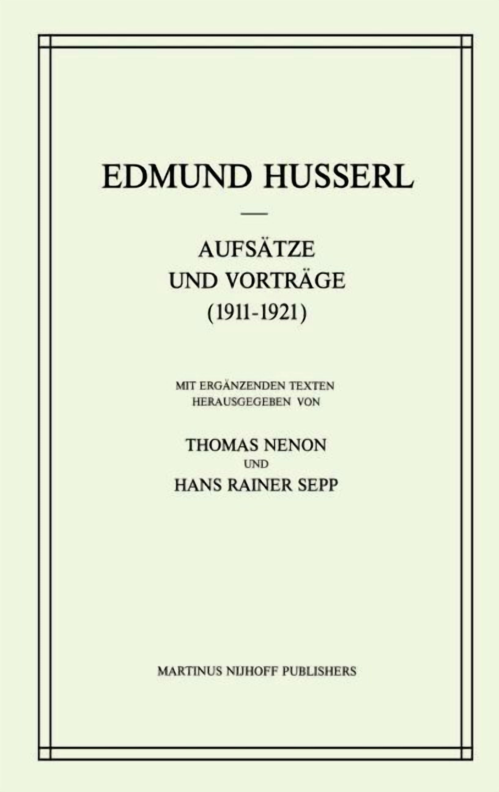 洋書 Edmund Husserl Gesammelte Schriften Husserliana: Edmund Husserl - Gesammelte Einleitung in Die