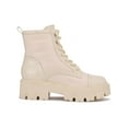 thumbnail image 2 of Nine West Womens Obri 2 Faux Leather Ankle Combat & Lace-up Boots, 2 of 3