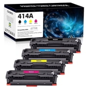 Colorich 414A Toner Cartridges with Chip Compatible for HP 414A for 414X W2020A W2020X Color Laserjet Pro MFP M479fdw M479fdn M454dw M454dn M479 M454 Printer (Black Cyan Magenta Yellow)