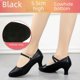 thumbnail image 3 of Zapatos de baile de suela blanda de color champán de 3,5 cm, zapatos de baile de salto social cuadrados estándar, 3 of 5