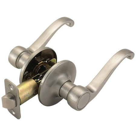 Satin Nickel Finished Door - Design House 784736 Pro Scroll Hall and Closet Door Passage Handle, Satin Nickel Finish