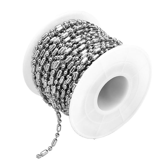 HILABEE Stainless Steel Curb Chains Metal Unwelded Twisted Cable Chains Necklace Chain Links with Spool for Bracelets Necklaces Anklets DIY Jewelry Making