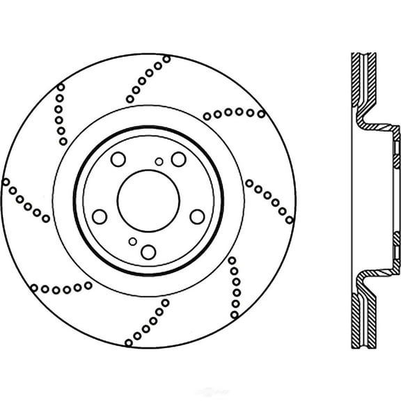 Centric Parts Disc Brake Rotor P/N:228.44164 Fits select: 2008-2009 LEXUS IS-F, 2010-2014 LEXUS IS