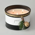 thumbnail image 3 of Peace | Pine & Balsam 3-Wick Tin Scented Candle 20.7oz, 3 of 5
