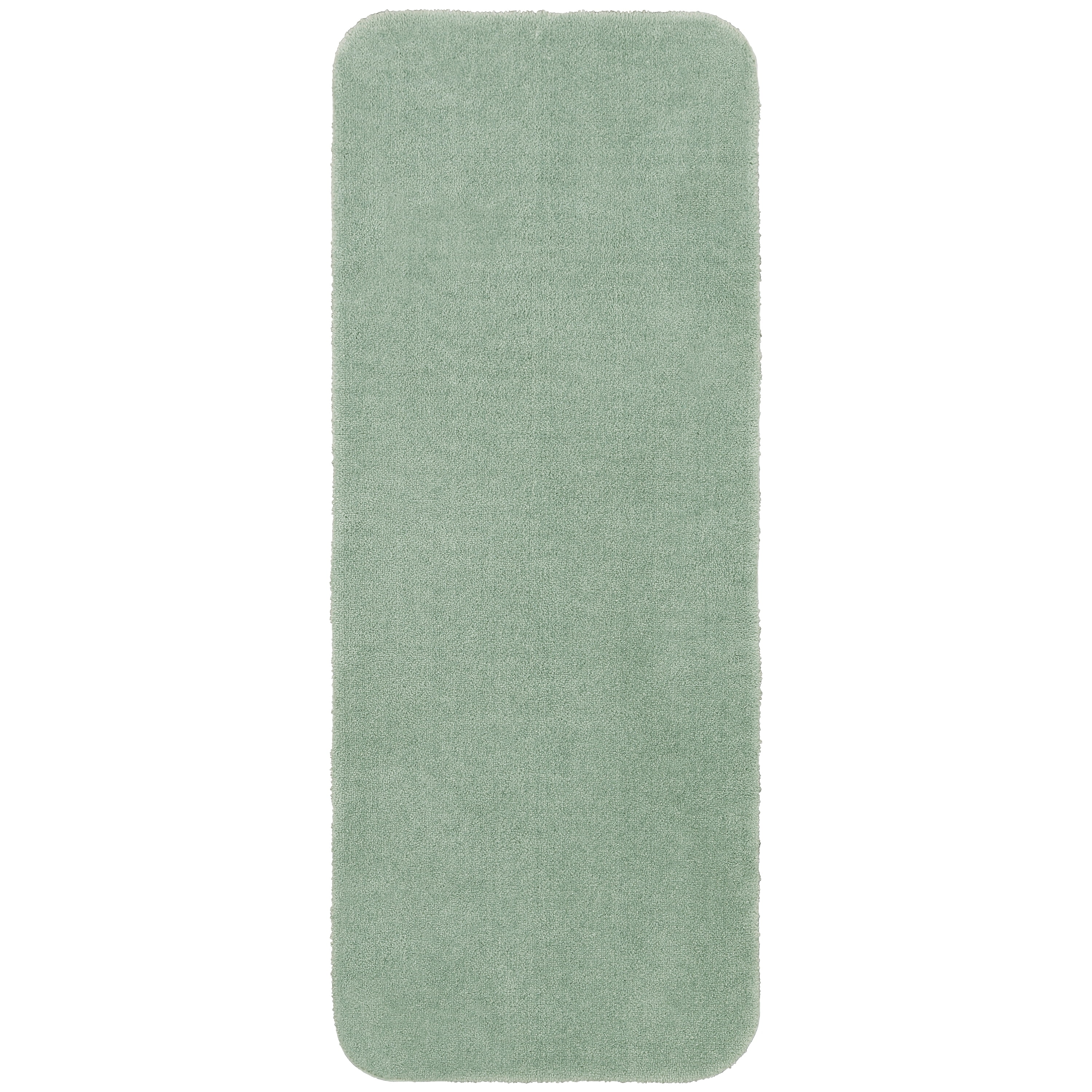 Better Homes & Gardens Solid Green Nylon Bath Runner Rug, 24"x60