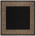thumbnail image 2 of SAFAVIEH Courtyard Chase Oriental Indoor/Outdoor Area Rug, Black/Coffee, 6'7" x 6'7" Square, 2 of 8